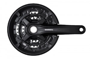 ANGRENAJ PEDALIER SHIMANO FC-MT210-3 PT. 9 VIT. BRAT 175MM 40X30X22T CG 2-PCS FC FARA BUTUC PEDALIER NEGRU AMBALAT IND.
