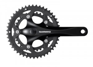 ANGRENAJ PEDALIER SHIMANO FC-RS200 50X34T BRAT BRAT 165MM PT. 8 VIT. PE SPATE FARA CG INCL. SURUBURI FIXARE NEGRU AMBALAT IND.