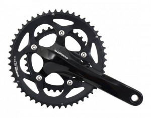 ANGRENAJ PEDALIER SHIMANO SORA FC-RS400 50X34T BRAT 175MM PT. 10 VIT. PE SPATE FARA CG FARA BUTUC PEDALIER NEGRU AMBALAT IND.