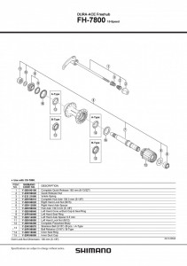 AX QUICK RELEASE SHIMANO FH-7800 COMPLET 163MM 6-13/32" - Img 2