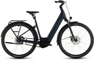 BICICLETA ELECTRICA CUBE SUPREME HYBRID DELUXE ONE 600 EASY ENTRY INDIGOBLUE SWITCH 2026 50 cm