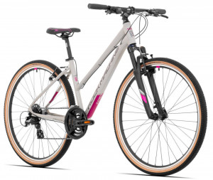 Bicicleta Rock Machine Crossride 100 Lady 29 Gloss Grey/Grey/Crimson 19.0 - (L) - Img 4