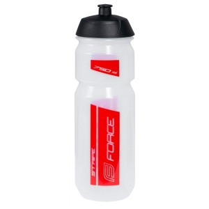 Bidon Force Stripe 0.75l transparent/rosu - Img 1