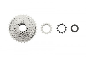 BLOC DE PINIOANE PE CASETA SHIMANO ACERA CS-HG201-9 9 VIT. 11-13-15-17-19-21-24-28-32T ARGINTIU AMBALAT IND.