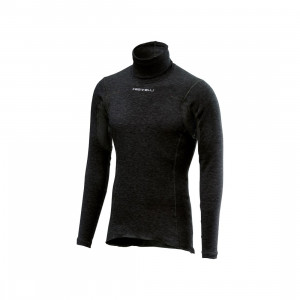 Bluza de corp cu guler Castelli Flanders Neck Warm, Negru M