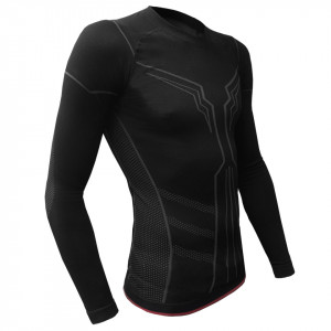 Bluza termica FUNKIER Merano Pro copii - Negru/Portocaliu 8/10 ani - Img 2