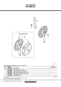 BRAT PEDALIER SHIMANO FC-M151 STANGA 170MM