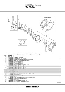 BRAT PEDALIER SHIMANO FC-M760 STANGA 170MM