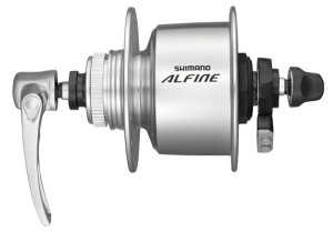 BUTUC CU DINAM SHIMANO ALFINE DH-S501 6V-3W 36H OLD 100MM QR PT. ROTOR CENTER LOCK CLEAR COATING INCL. SM-DH10 AMBALAT IND.