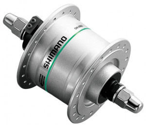 BUTUC CU DINAM SHIMANO DH-3N20-NT 6V/3.0W 28H 100X140MM NUT TYPE FOR EU ARGINTIU VRAC