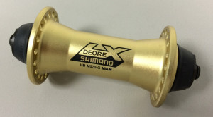 BUTUC FATA SHIMANO DEORE LX HB-M570-G 36H OLD 100MM QR 133MM NEGRU AURIU AMBALAT IND.