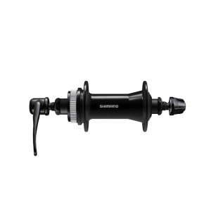 BUTUC FATA SHIMANO HB-QC400 CENTER LOCK DISC 36H QR:133MM(BLACK) OLD:100MM CU ROTOR MOUNT COVER FARA PIULITA DE STRANGERE BLACK AMBALAT IND.
