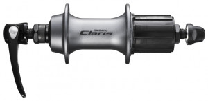 BUTUC SPATE SHIMANO CLARIS FH-2400 32H 8/9 VIT. OLD 130MM AX 141MM QR 163MM ARGINTIU AMBALAT IND.