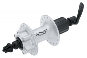 BUTUC SPATE SHIMANO DERORE FH-M475S 8/9 VIT. 32H QR 166MM OLD 135MM AX 146MM PT. FRANA PE DISC (6 SURUBURI) SHIMANO LOGO ARGINTIU AMBALAT IND.