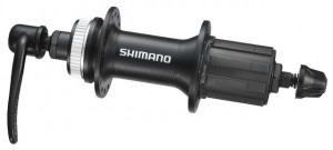 BUTUC SPATE SHIMANO FH-RM35 8/9 VIT. 36H OLD 135MM AX 146MM QR 166MM NEGRU PT. DISC CENTER LOCK CU PROTECTIE PT. MONTURA DISCULUI NEGRU AMBALAT IND.