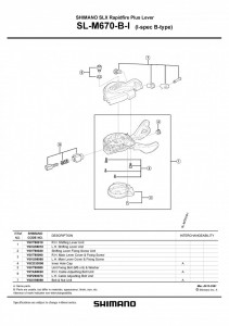 CAPAT MANETA SHIMANO SL-M670-B-I STANGA & SURUBURI - Img 1