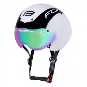 Casca Force Globe Timetrial alb/negru L-XL (58-62 cm)
