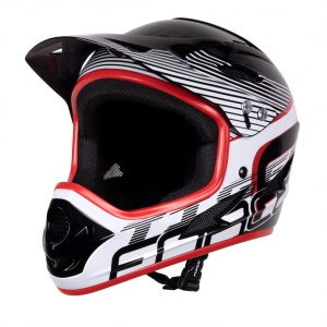 Casca Force Tiger Downhill Black/Red/White L-XL (59-61 cm)