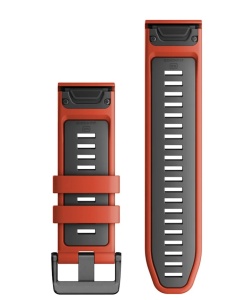 Curea Garmin quickfit 26 - Silicon Flame Red/Graphite - Img 2