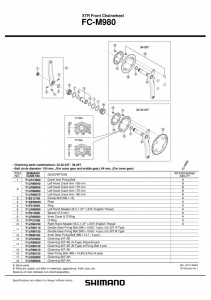 FOAIE SHIMANO FC-M980 32T-AE - Img 2