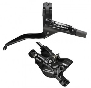 FRANA PE DISC SET ASAMBLAT SHIMANO DEORE BL-T615(D) BR-T615(S) FARA ADAPTOR PLACUTE RESIN FURTUN SMBH59 1700MM NEGRU INCL. OLIVA & INSERTIE CONECTARE NEGRU AMBALAT IND.