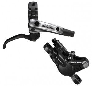 FRANA PE DISC SET ASAMBLAT SHIMANO DEORE MANETA BL-M615(R) ETRIER BR-M615(R) HIDRAULICA FARA ADAPTOR PLACUTE RESIN (FARA ARIPIOARE DE RACIRE) FURTUN 1700MM SM-BH90-SS NEGRU INCL. OLIVA SI INSERTIE CONECTARE AMBALAT IND.