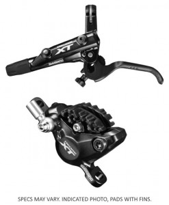 FRANA PE DISC SET ASAMBLAT SHIMANO DEORE XT BL-M8000(L) BR-M8000(F) HIDRAULIC FARA ADAPTOR PLACUTE RESIN FARA ARIPIOARE DE RACIRE FURTUN SM-BH90-SBM 1000MM NEGRU INCL. OLIVA SI INSERTIE CONECTARE AMBALAT IND.