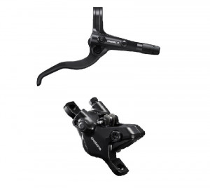 FRANA PE DISC SET ASAMBLAT SHIMANO J-KIT BL-MT401(R) BR-MT410(R) LEVIER ARGINTIU FARA ADAPTOR PLACUTE RESIN FURTUN SM-BH59-SS 1700MM NEGRU INCL. OLIVA & INSERTIE CONECTARE NEGRU AMBALAT IND.