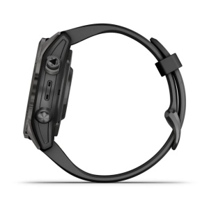 GARMIN Fenix 7S PRO 42mm - Sapphire Solar, Titan DLC Carbon Grey, curea neagră - Img 13