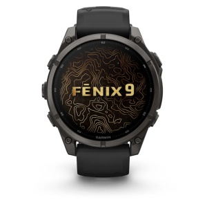 Garmin Fenix 9 - 47mm Titan DLC Carbon grey cu curea neagra din silicon - Img 4