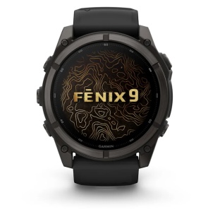 Garmin Fenix 9 - 51mm Titan DLC Carbon grey cu curea neagra din silicon - Img 4