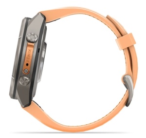 Garmin Fenix 9 Pro - inReach, 43mm Titan cu curea din silicon Shell Pink/Autumn Orange - Img 12
