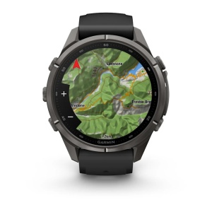 Garmin Fenix 9 Pro - inReach, 43mm Titan DLC Carbon Gray cu curea din silicon Black/Pebble Gray - Img 9