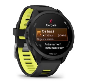 Garmin Forerunner 170 - Negru cu curea neagră/Amp Yellow - Img 3