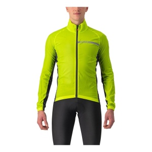 Jacheta de vant Castelli Squadra Stretch, pentru barbati, lime electric/gri inchis, M