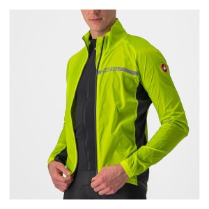 Jacheta de vant Castelli Squadra Stretch, pentru barbati, lime electric/gri inchis, XXL - Img 4