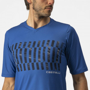 Jersey cu maneca lunga Castelli Trail Tech LS Tee, Albastru/Negru, M - Img 5