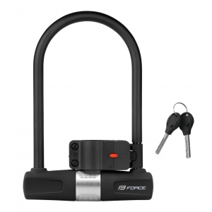 Lacat U-lock FORCE Cu suport de prindere 11.5x18.9cm Negru