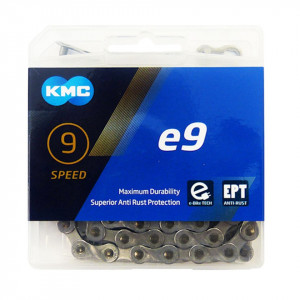 Lant KMC E9 EPT 9 Viteze 133 zale Ebike, Argintiu - Img 2