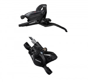 MANETA DE SCHIMBATOR/FRANA SHIMANO ST-EF505(2L) BR-MT200(F) POST MOUNT PLACUTE RESIN INCL. OLIVA SI INSERTIE CONECTARE FURTUN SM-BH59-SS 1000MM NEGRU CAMASA SP41 600MM AMBALAT IND.