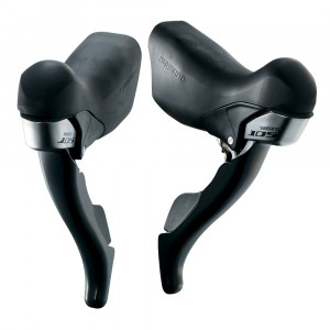 MANETE SCHIMBATOR/FRANA SHIMANO 105 ST-5700-L 10X2 VIT. CABLU SCHIMBATOR/FRANA LUNGIME STANDARD CAMASA NEAGRA FARA STOPERE RELEASE LEVER NOU NEGRU AMBALAT IND.