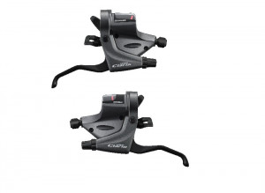 MANETE SCHIMBATOR/FRANA SHIMANO CLARIS ST-RS200 8X2 VIT. CABLU DE SCHIMBATOR 2100X1800MM PT. FRANA MECANICA DISC/CALPER/CANTI- BRAKE CABLURI STANDARD NEGRU AMBALAT IND.