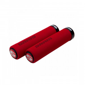 Mansoane SRAM Locking Foam Grips 129mm Rosu/Negru - Img 2