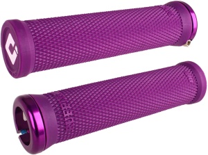ODI Grips Ruffian V2.1 Lock-On purple w/ purple clamps 135mm
