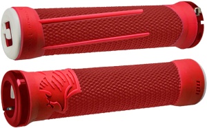ODI MTB grips AG2 Signature Lock-On 2.1 red-fire red, 135mm red clamps