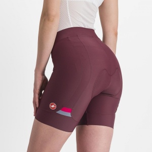 Pantaloni scurti Castelli Prima, de dama, Visiniu/Rosu, L - Img 3