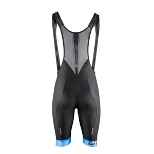 Pantaloni scurti cu bazon si bretele Force B51 negru/albastru S - Img 4