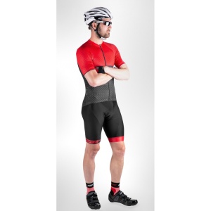 Pantaloni scurti cu bazon si bretele Force B51 negru/rosu XS - Img 7
