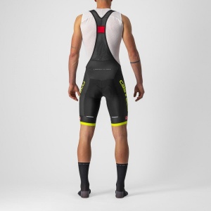Pantaloni scurti cu bretele Castelli Competizione Kit, Negru/Galben Fluo, XL - Img 2