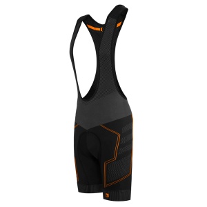 Pantaloni scurti cu bretele FUNKIER Potenza Elite fara cusaturi - Black/Orange XS/S - Img 6
